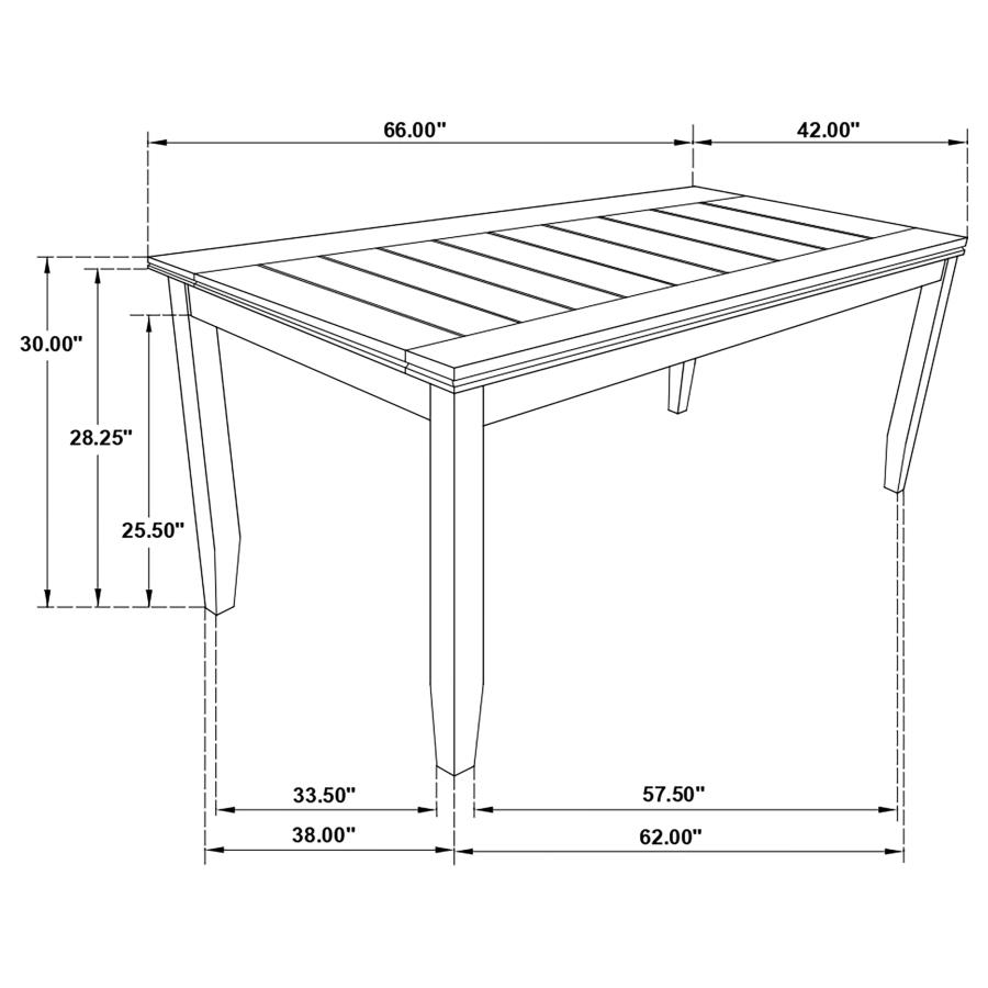 (image for) Dalila 5-piece Rectangular Dining Table Set Dark Grey