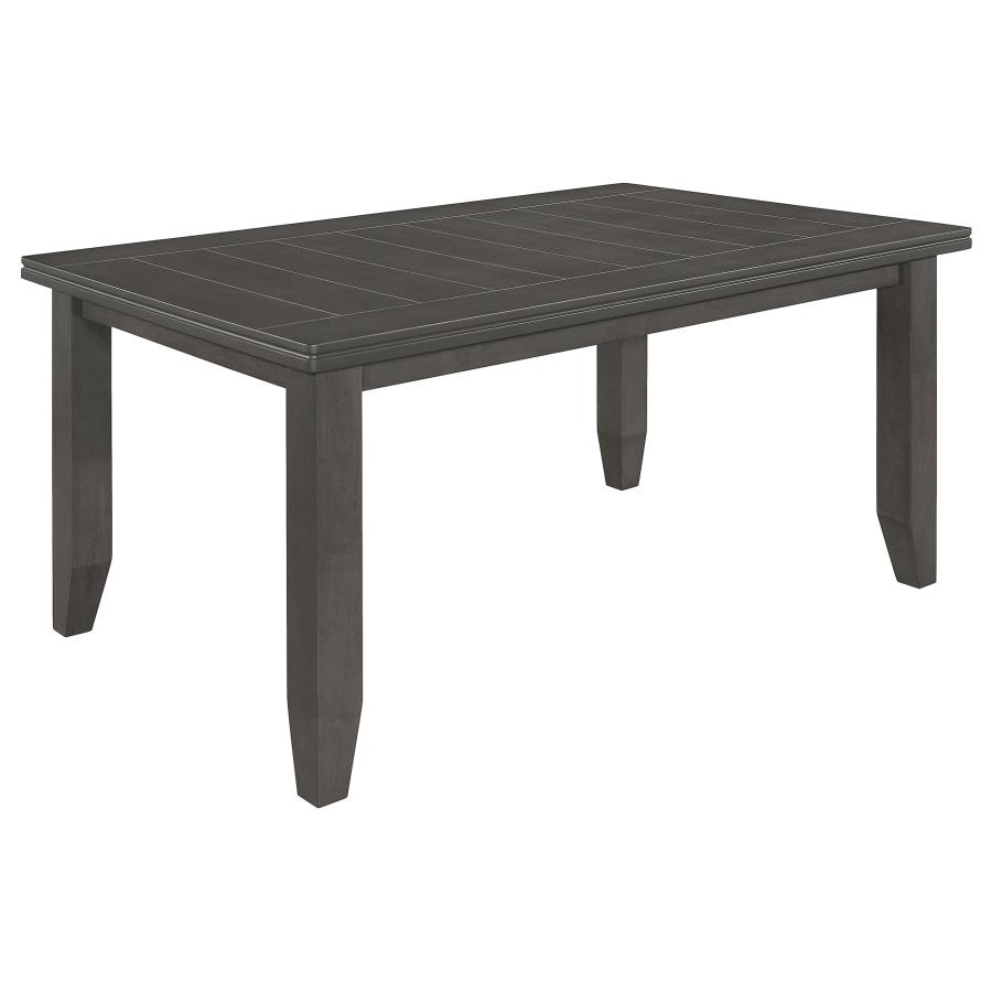 (image for) Dalila Rectangular 66-inch Wood Dining Table Dark Grey - Click Image to Close