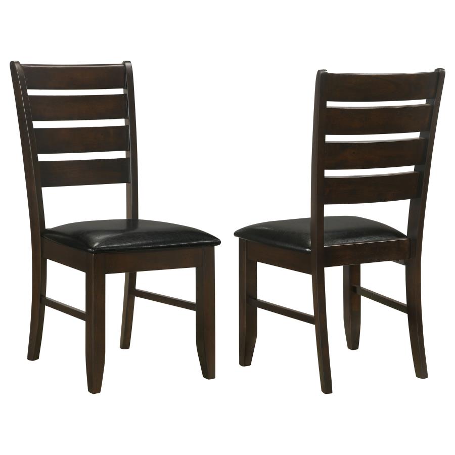 (image for) Dalila Wood Dining Side Chair Cappuccino (Set of 2) - Click Image to Close