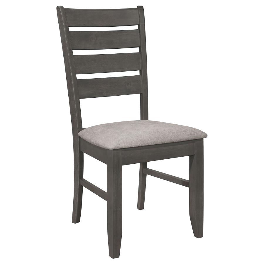 (image for) Dalila Wood Dining Side Chair Dark Grey (Set of 2)