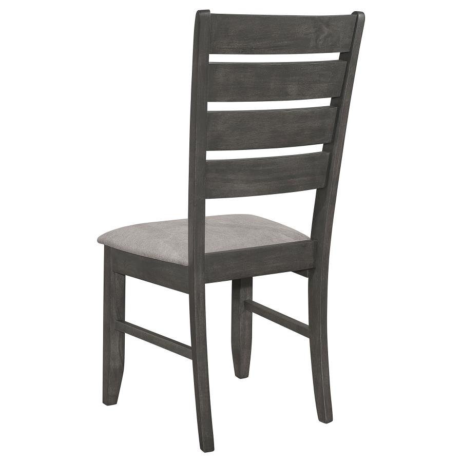 (image for) Dalila Wood Dining Side Chair Dark Grey (Set of 2)