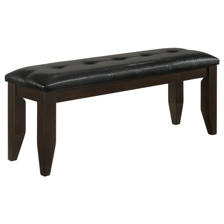 (image for) Dalila Leatherette Upholstered Wood Dining Bench Cappuccino - Click Image to Close