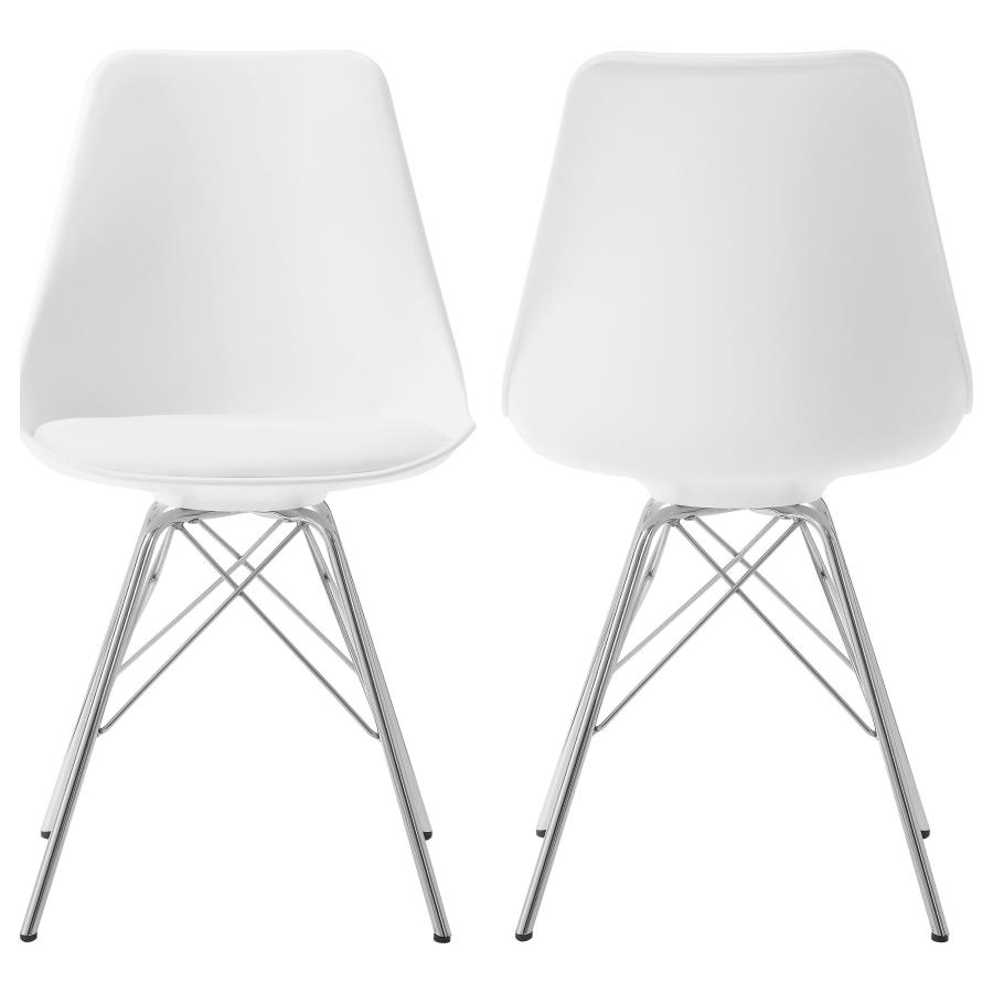 (image for) Juniper Polypropylene Dining Side Chair White (Set of 2)