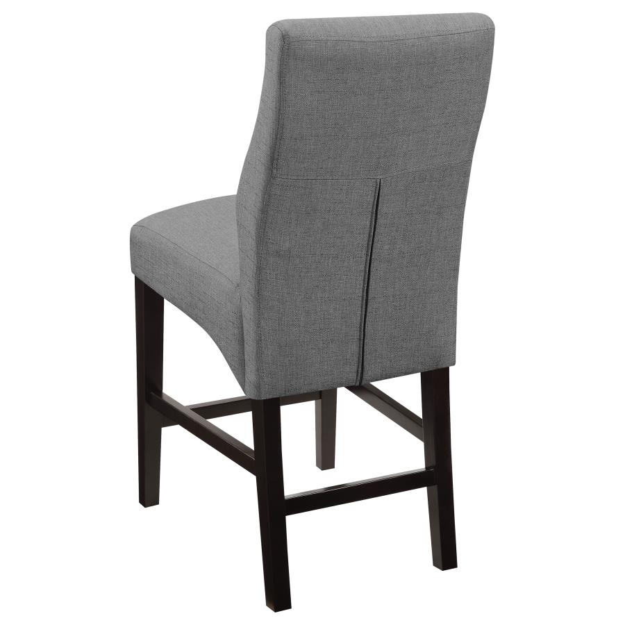 (image for) Mulberry Fabric Upholstered Counter Chair Grey (Set of 2)