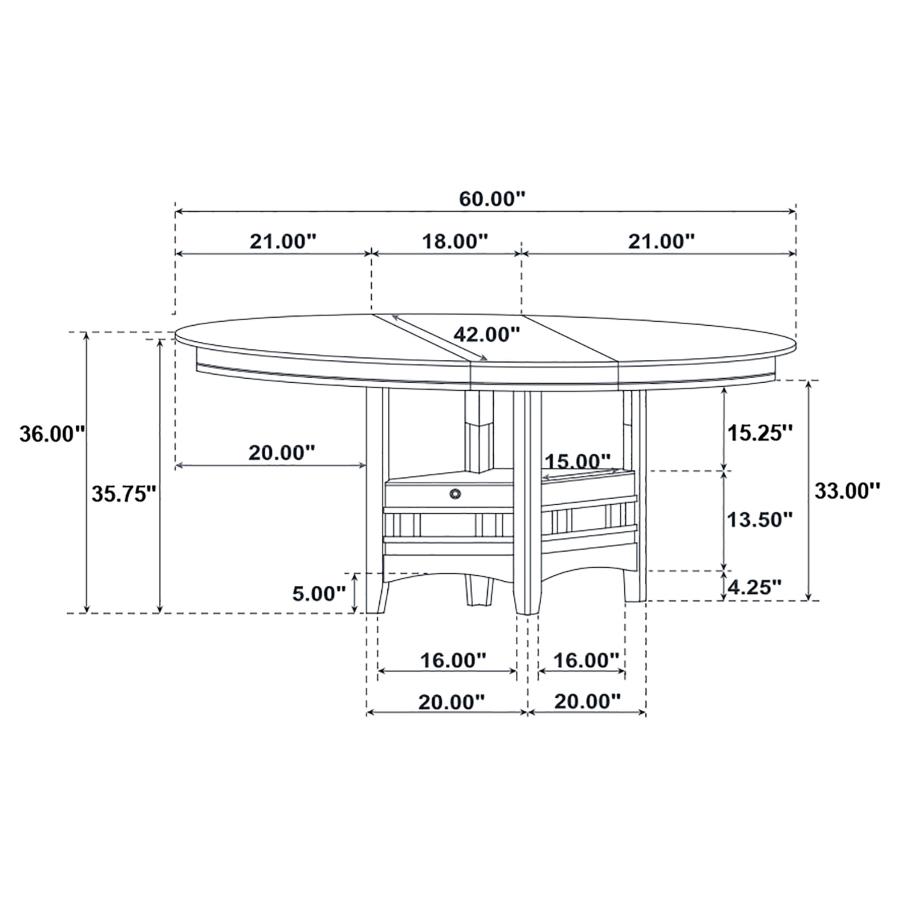 (image for) Lavon 5-piece Oval Counter Height Dining Set Espresso