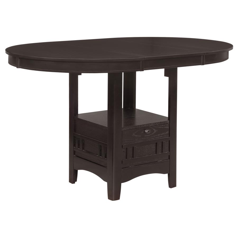 (image for) Lavon Oval 60-inch Extension Counter Dining Table Espresso