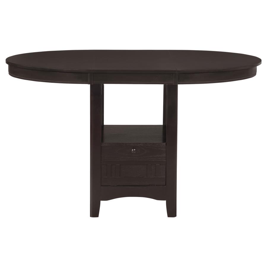 (image for) Lavon Oval 60-inch Extension Counter Dining Table Espresso