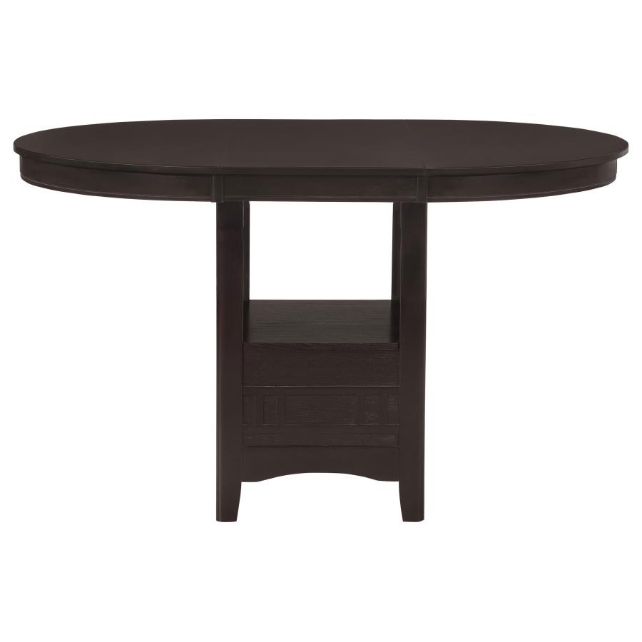 (image for) Lavon Oval 60-inch Extension Counter Dining Table Espresso