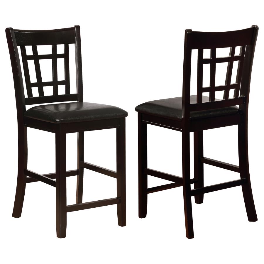 (image for) Lavon Wood Counter Chair Black and Espresso (Set of 2) - Click Image to Close