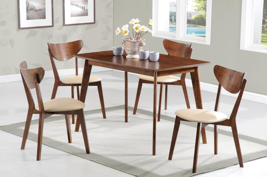 (image for) Kersey 5-piece Rectangular Dining Table Set Chestnut - Click Image to Close