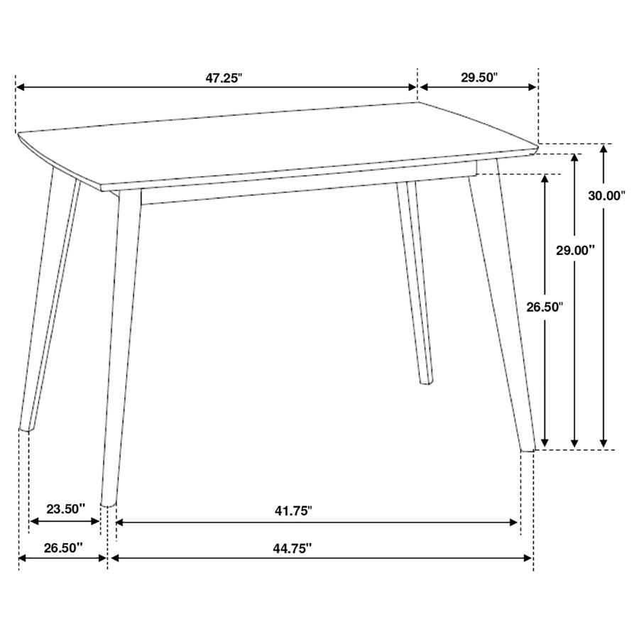 (image for) Kersey 5-piece Rectangular Dining Table Set Chestnut