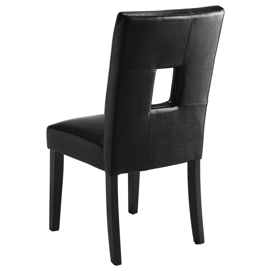 (image for) Shannon Upholstered Dining Side Chair Black (Set of 2)