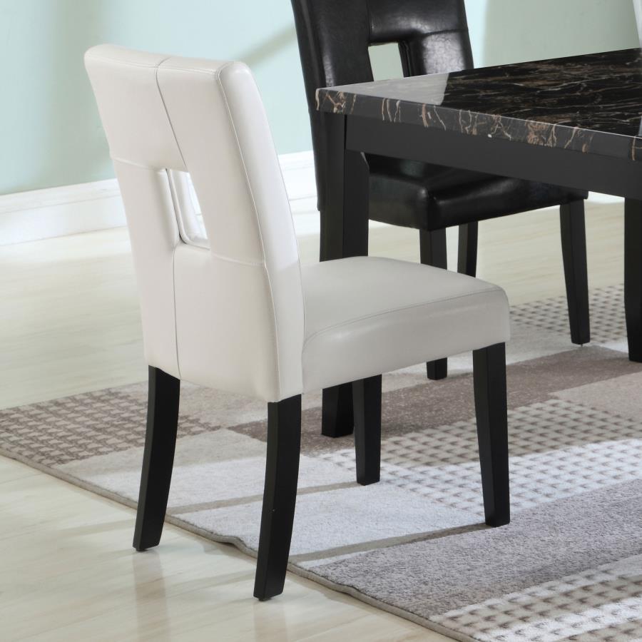 (image for) Shannon Upholstered Dining Side Chair White (Set of 2)