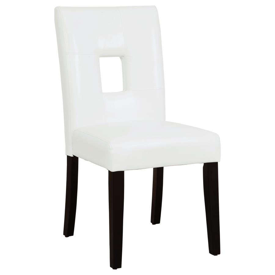 (image for) Shannon Upholstered Dining Side Chair White (Set of 2)