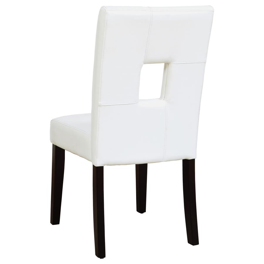 (image for) Shannon Upholstered Dining Side Chair White (Set of 2)