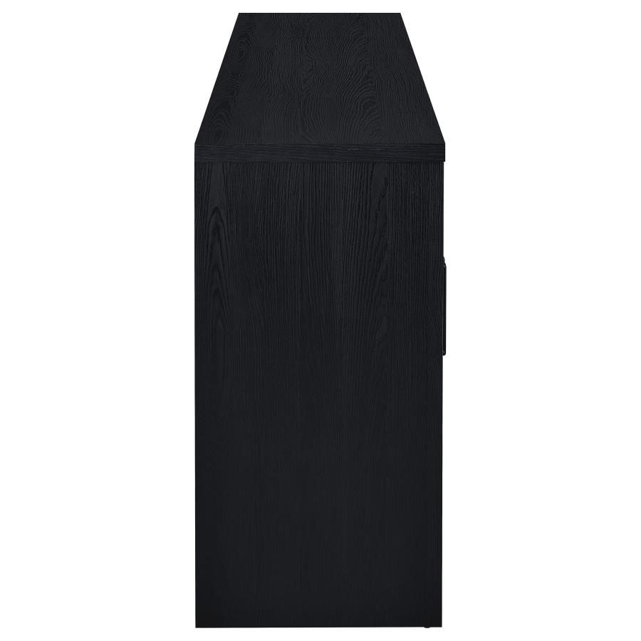 Riva 4-door Dining Sideboard Buffet Storage Credenza Black
