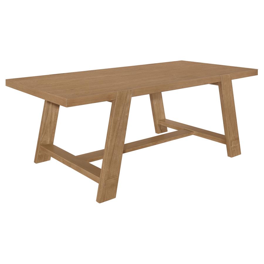 (image for) Sharon Rectangular 84-inch Wood Trestle Dining Table Brown - Click Image to Close