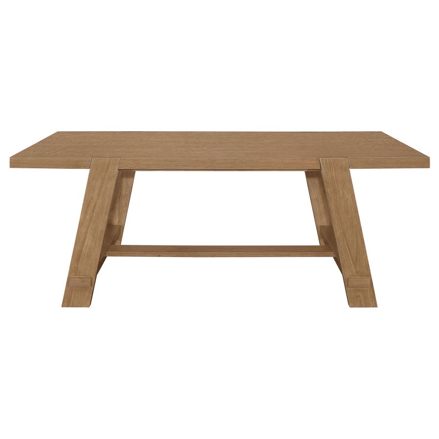 (image for) Sharon Rectangular 84-inch Wood Trestle Dining Table Brown