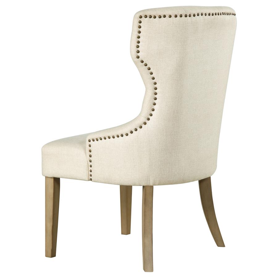 (image for) Baney Tufted Upholstered Dining Chair Beige and Rustic Grey