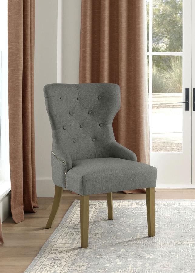 (image for) Baney Tufted Upholstered Dining Chair Grey and Rustic Grey