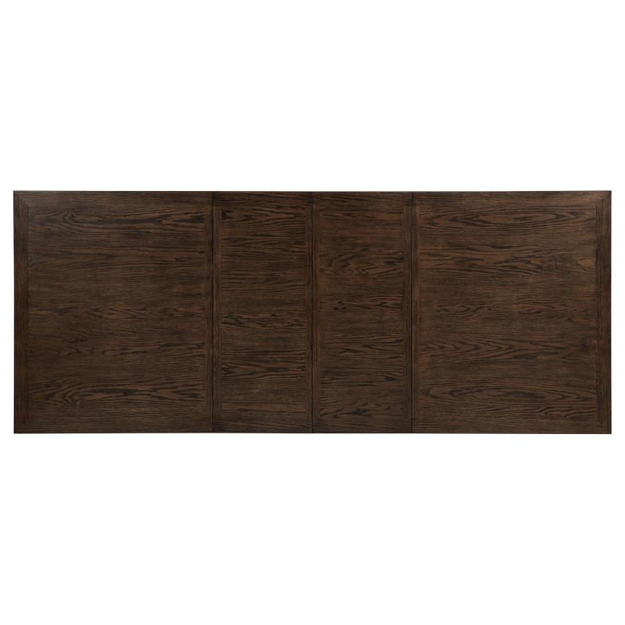 Ridgewell 7-piece Rectangular Trestle Dining Set Dark Oak