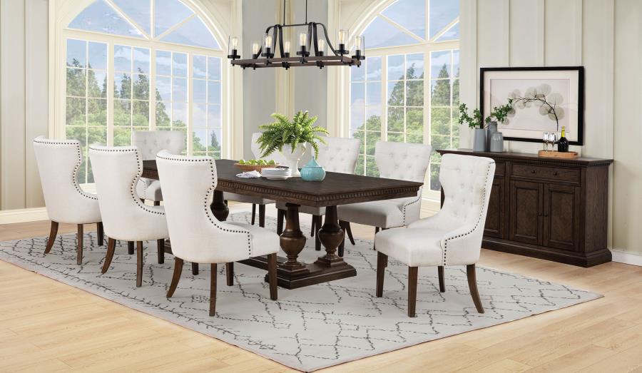 Modal Additional Images for Ridgewell Rectangular Trestle Dining Table Dark Oak