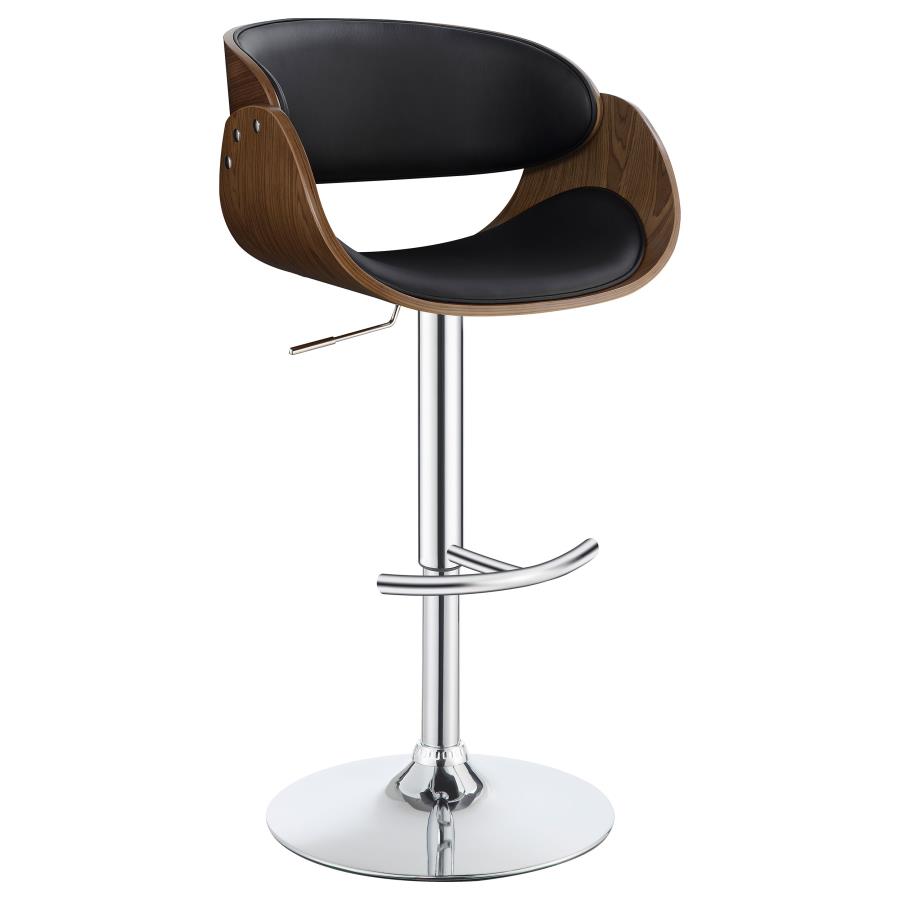 (image for) Dana Adjustable Bar Stool Black and Chrome