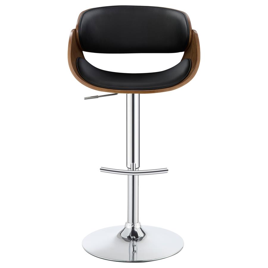 (image for) Dana Adjustable Bar Stool Black and Chrome