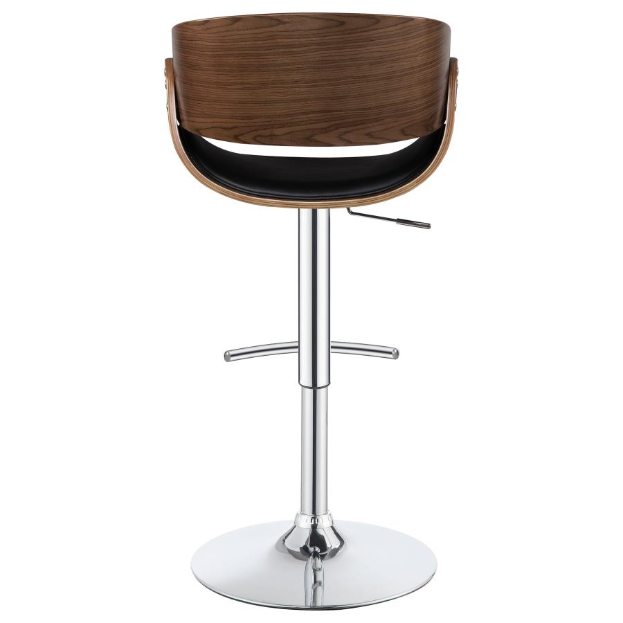 (image for) Dana Adjustable Bar Stool Black and Chrome