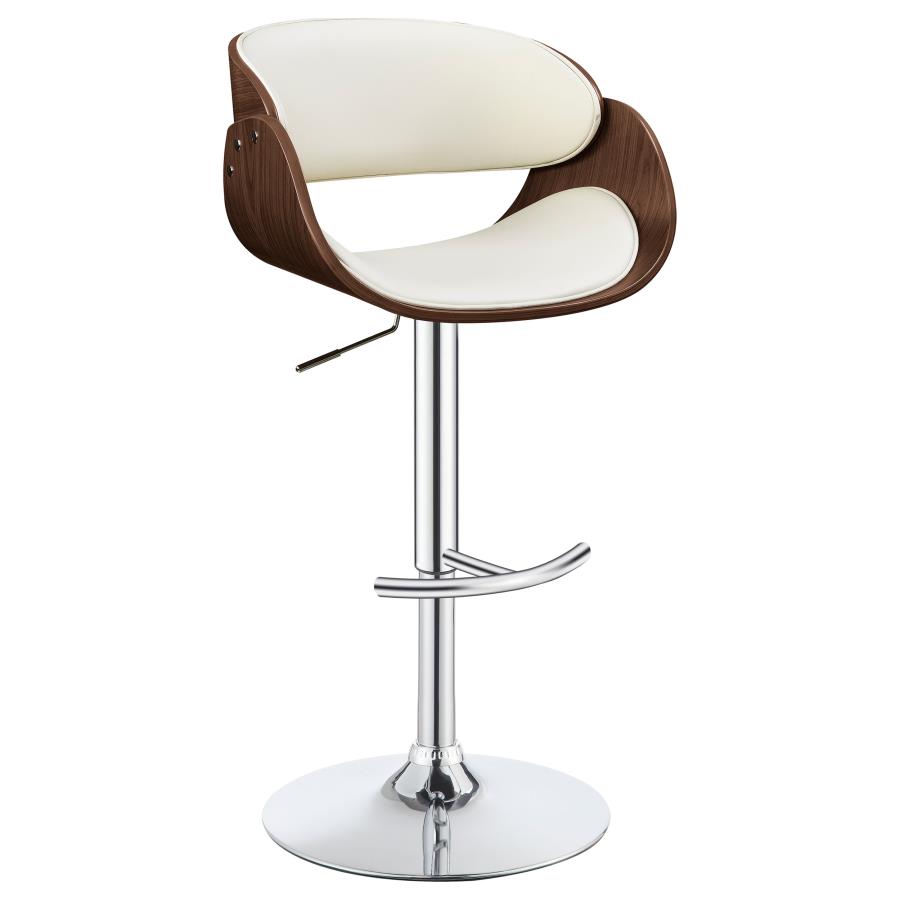 (image for) Dana Adjustable Bar Stool Ecru and Chrome