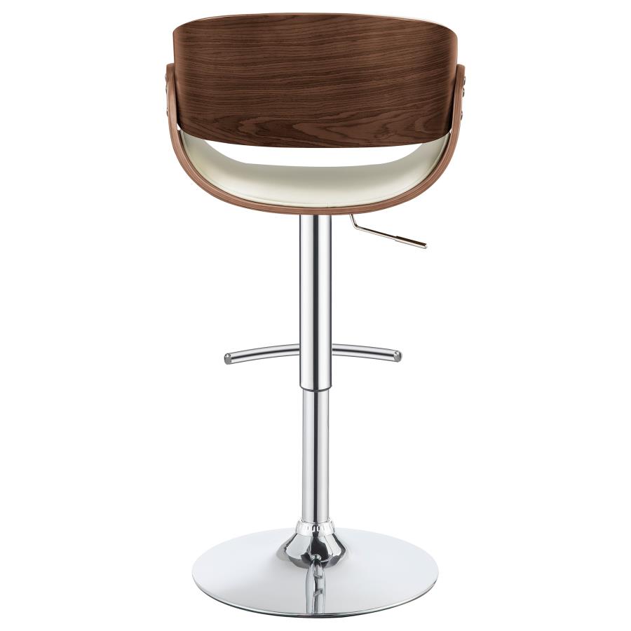 (image for) Dana Adjustable Bar Stool Ecru and Chrome