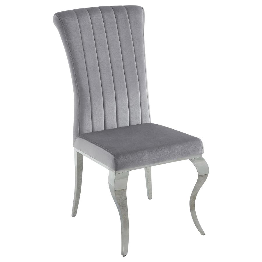 (image for) Betty Velvet Upholstered Dining Side Chair Grey (Set of 4)