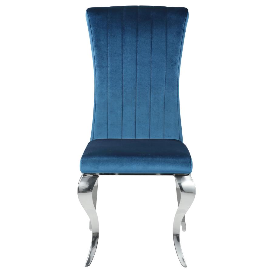 (image for) Betty Velvet Upholstered Dining Side Chair Blue (Set of 4)