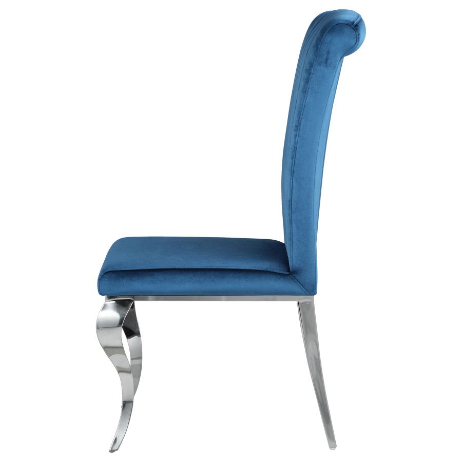 (image for) Betty Velvet Upholstered Dining Side Chair Blue (Set of 4)