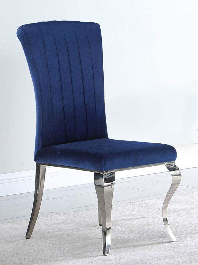 (image for) Betty Velvet Upholstered Dining Chair Ink Blue (Set of 4)