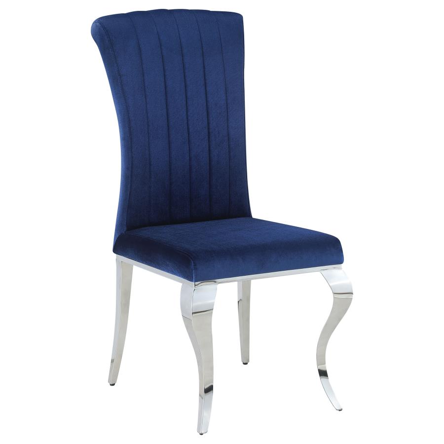 (image for) Betty Velvet Upholstered Dining Chair Ink Blue (Set of 4)