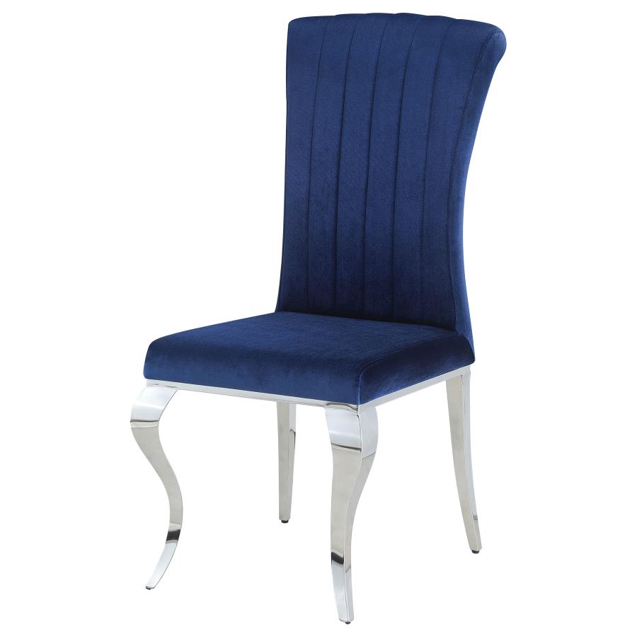 (image for) Betty Velvet Upholstered Dining Chair Ink Blue (Set of 4)