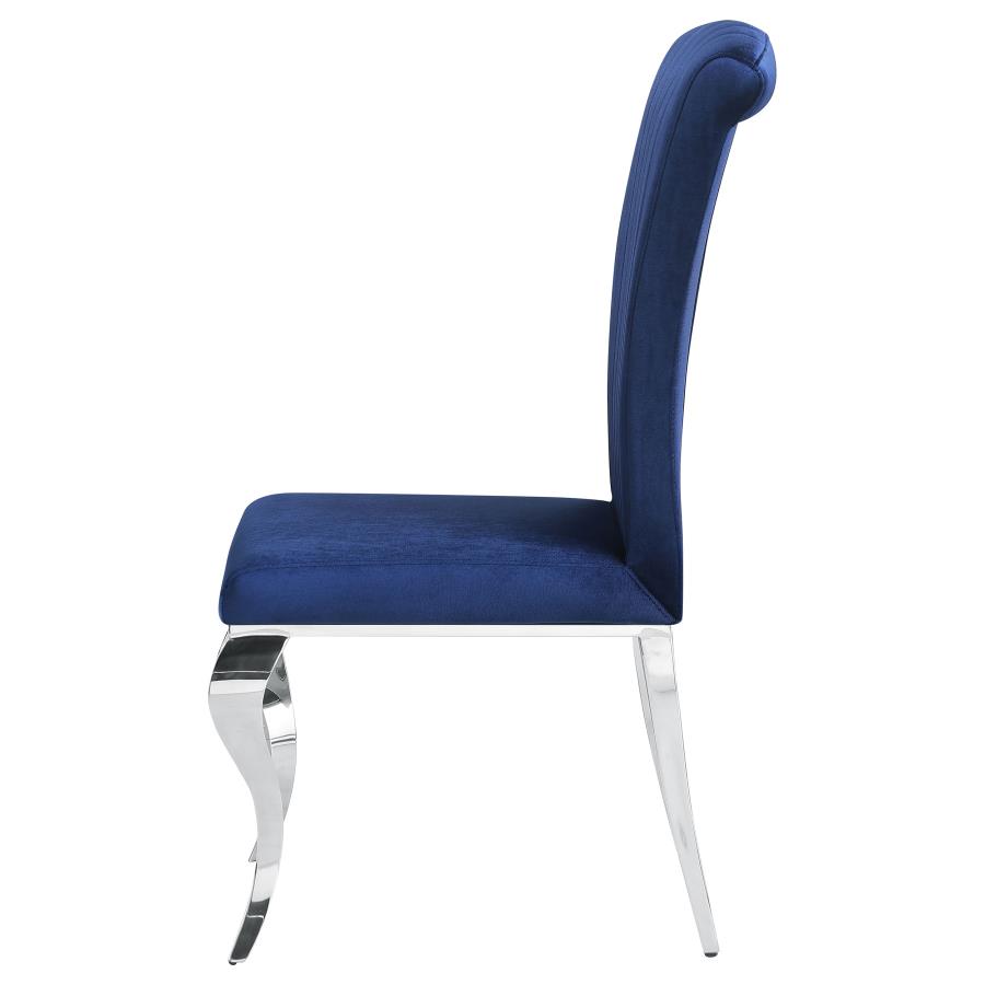 (image for) Betty Velvet Upholstered Dining Chair Ink Blue (Set of 4)