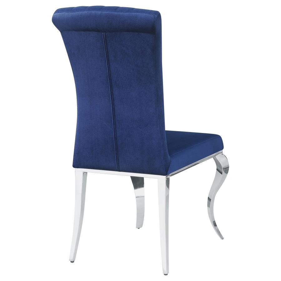 (image for) Betty Velvet Upholstered Dining Chair Ink Blue (Set of 4)