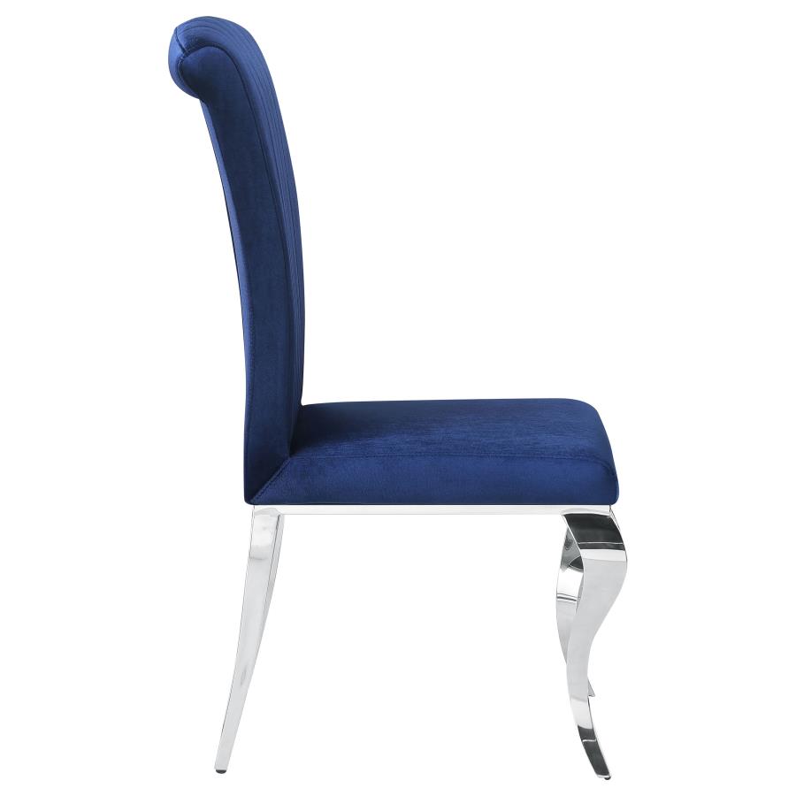 (image for) Betty Velvet Upholstered Dining Chair Ink Blue (Set of 4)