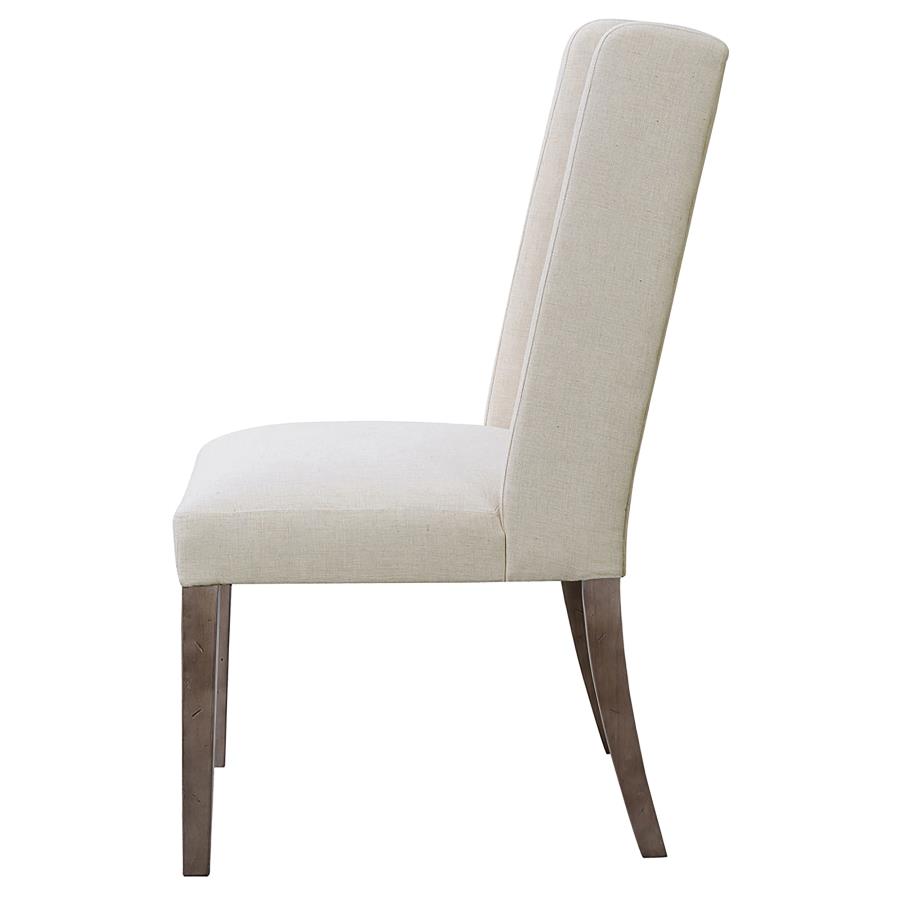 (image for) Bexley Fabric Upholstered Dining Side Chair Beige (Set of 2)