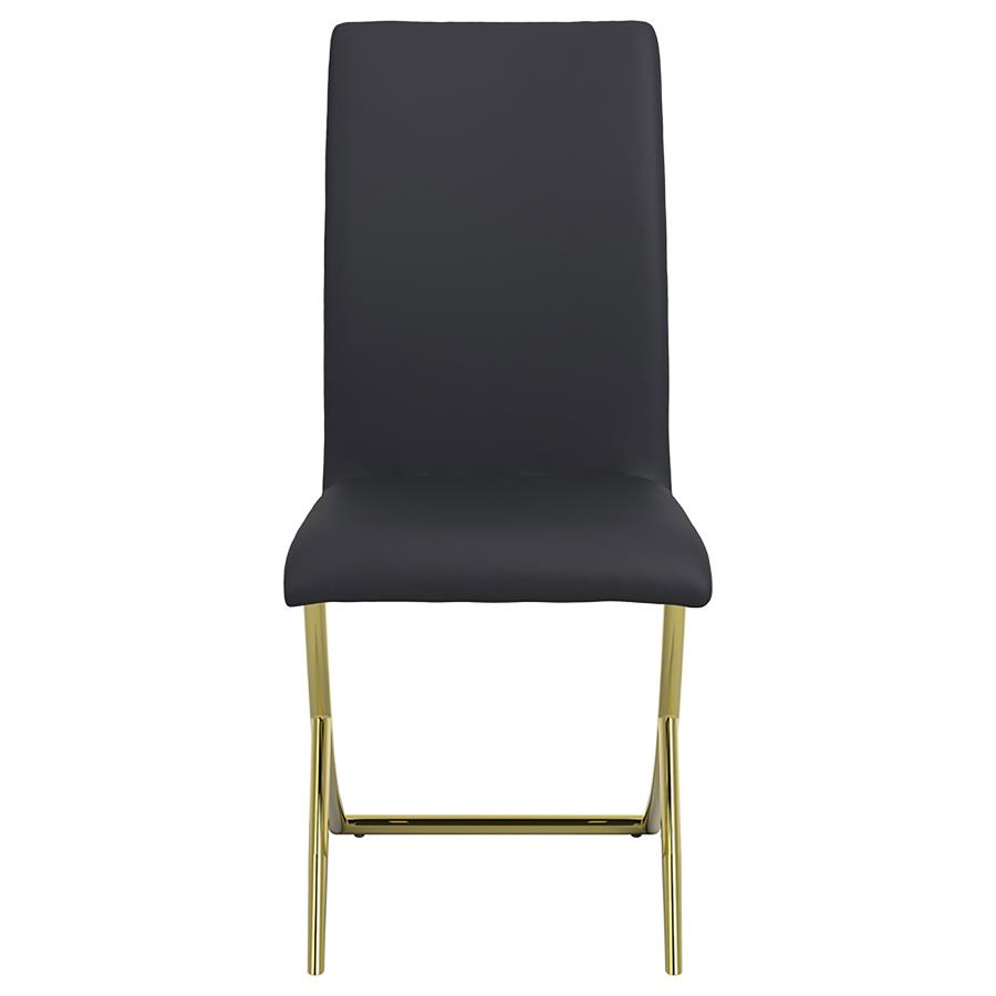 (image for) Carmelia Upholstered Dining Side Chair Black (Set of 4)