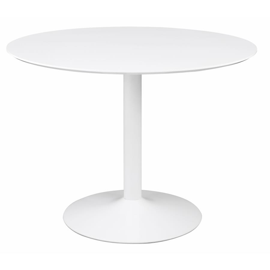 (image for) Lowry 5-piece Round Dining Table Set White and Black