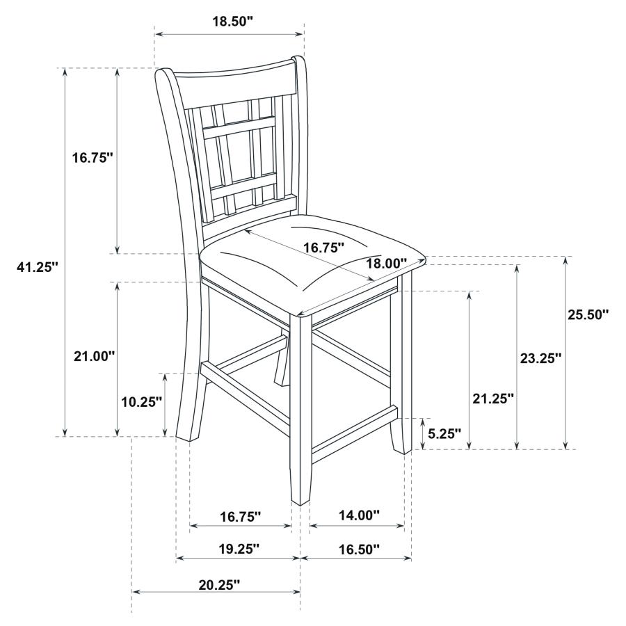 (image for) Lavon 5-piece Oval Counter Height Dining Set Light Chestnut