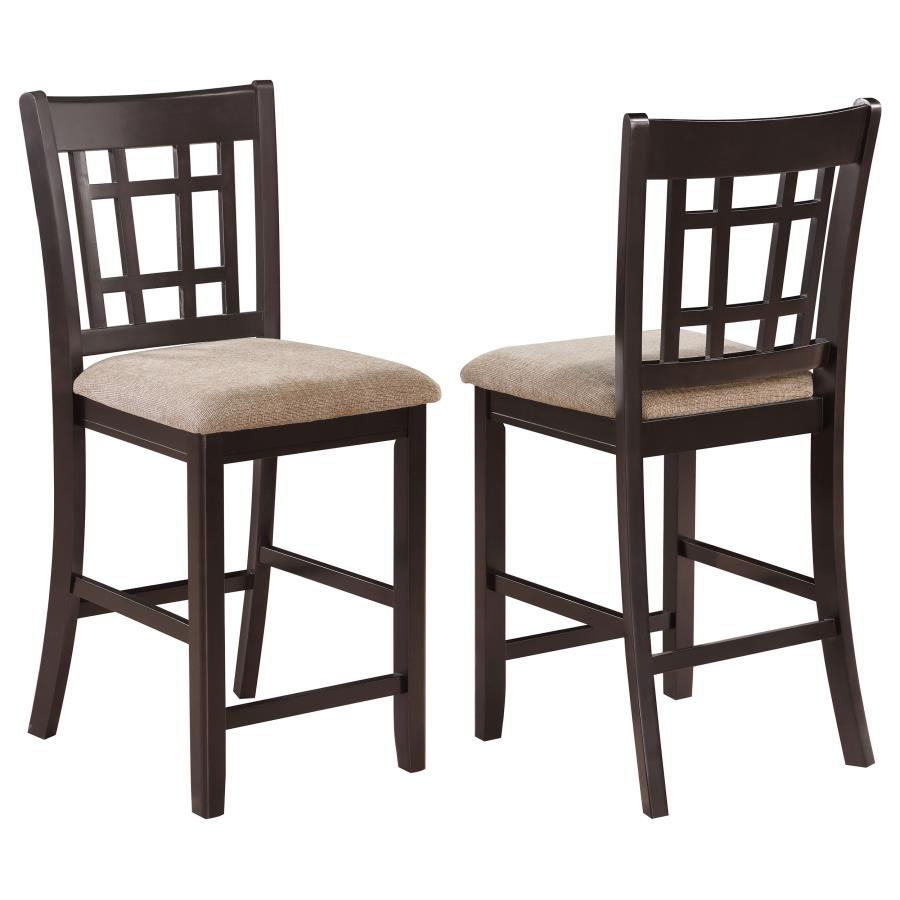 (image for) Lavon Wood Counter Chair Tan and Espresso (Set of 2) - Click Image to Close