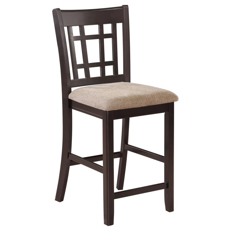 (image for) Lavon Wood Counter Chair Tan and Espresso (Set of 2)