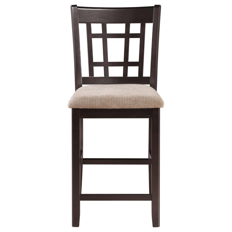 (image for) Lavon Wood Counter Chair Tan and Espresso (Set of 2)