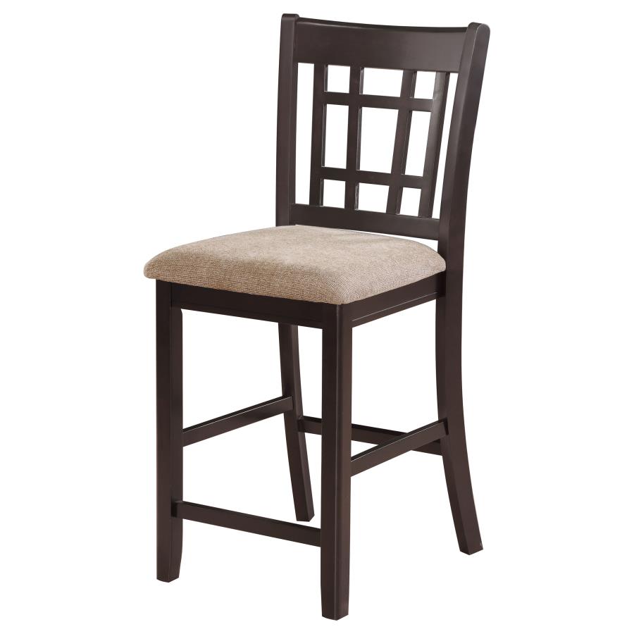 (image for) Lavon Wood Counter Chair Tan and Espresso (Set of 2)