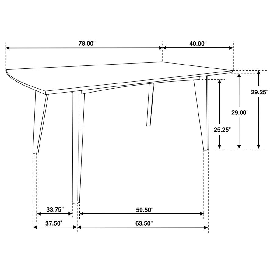 (image for) Malone 7-piece Rectangular Dining Table Set Dark Walnut