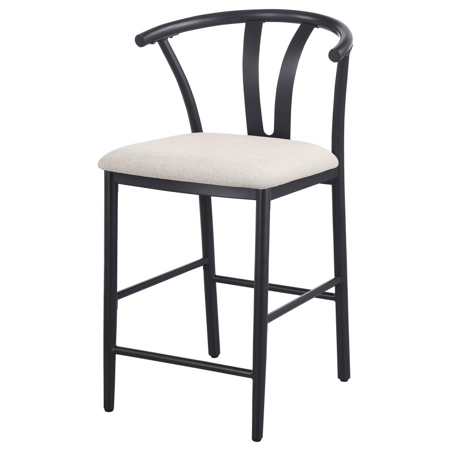 (image for) Dolman Counter Height Dining Side Chair Beige (Set of 2)